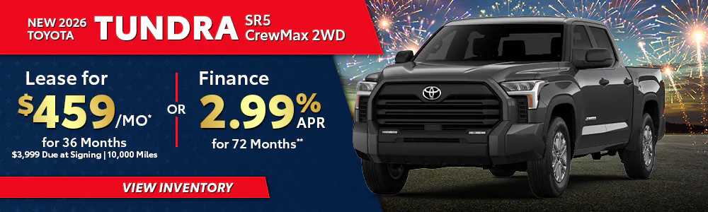 New 2026 Toyota Tundra SR5 CrewMax 2WD | South Coast Toyota