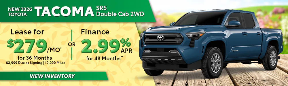 New 2026 Toyota Tacoma SR5 Double Cab 2WD | South Coast Toyota