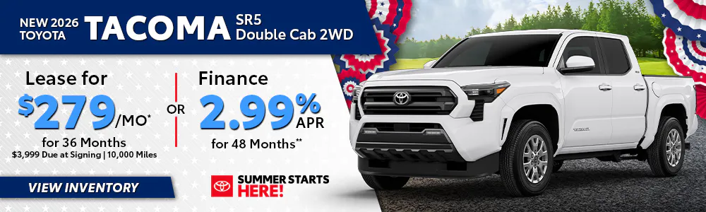 New 2026 Toyota Tacoma SR5 Double Cab 2WD | South Coast Toyota