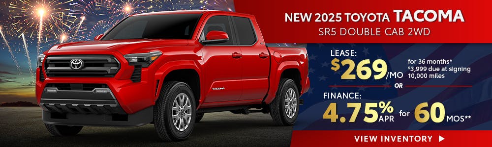 New 2025 Toyota Tacoma Lease for $269 | South Coast Toyota