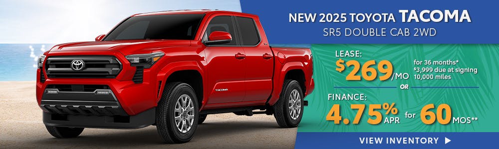 New 2025 Toyota Tacoma Lease for $269 | South Coast Toyota