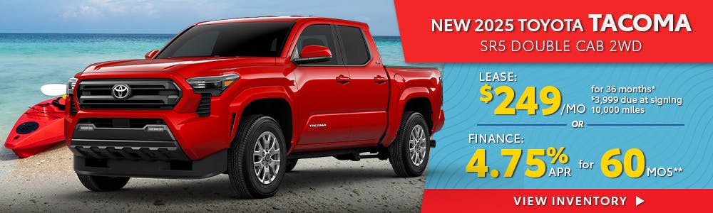 New 2025 Toyota Tacoma – Lease for $249/Month | South Coast Toyota