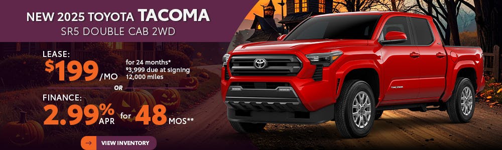 New 2025 Toyota Tacoma Lease $199 | South Coast Toyota