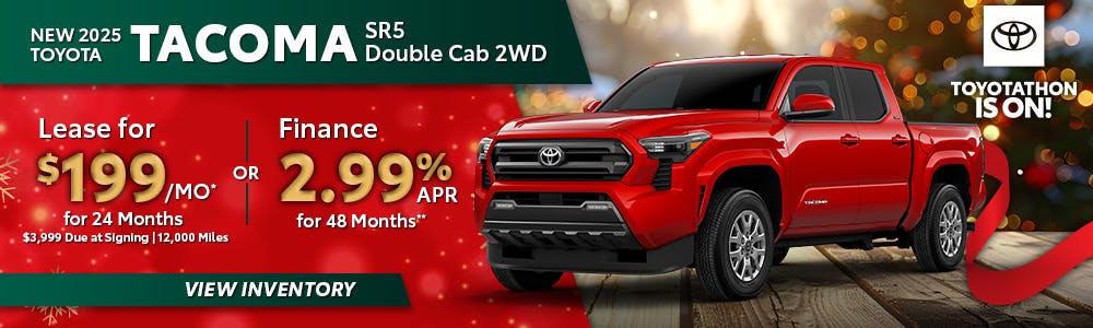 New 2025 Toyota Tacoma $199 Lease Offer | South Coast Toyota