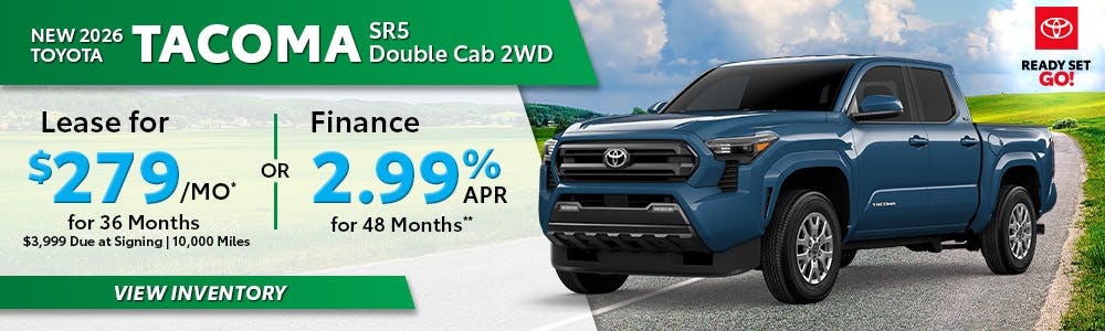 New 2026 Toyota Tacoma SR5 Double Cab 2WD | South Coast Toyota