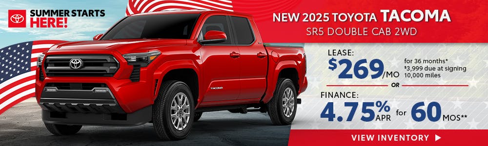 New 2025 Toyota Tacoma SR5 Double Cab 2WD | South Coast Toyota