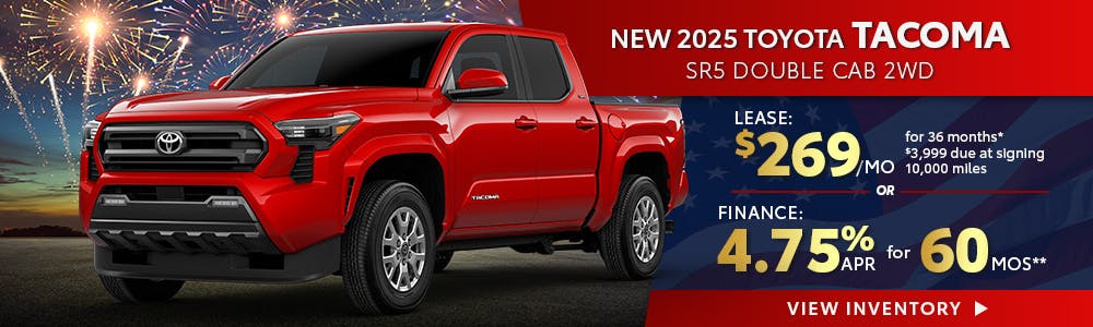 New 2025 Toyota Tacoma Lease for $269 | South Coast Toyota