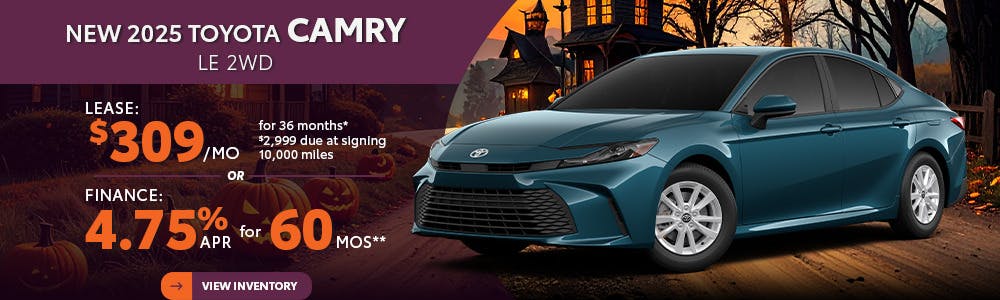 New 2025 Toyota Camry Lease $309 | South Coast Toyota