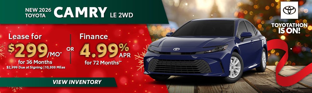 New 2026 Toyota Camry – Lease $299 Offer | South Coast Toyota