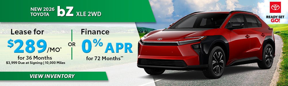 New 2026 Toyota bZ XLE 2WD | South Coast Toyota