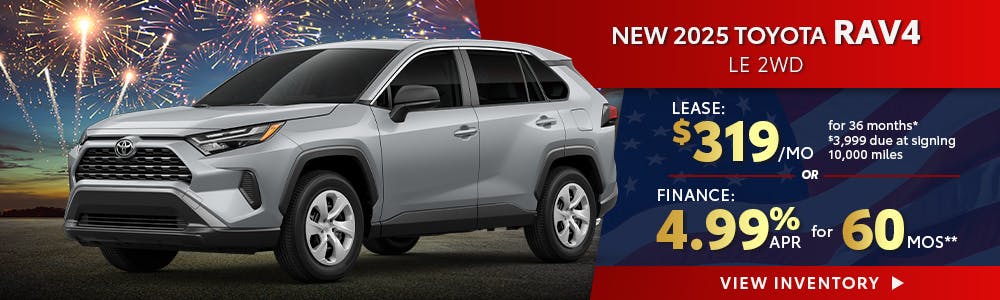 New 2025 Toyota RAV4 Lease for $319 | South Coast Toyota