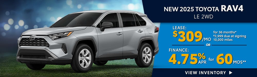 New 2025 Toyota RAV4 4.75% APR | South Coast Toyota