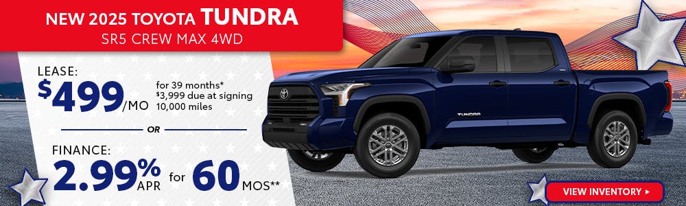 New 2025 Toyota Tundra Lease $499 | South Coast Toyota