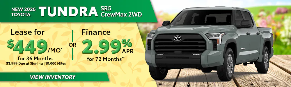 New 2026 Toyota Tundra SR5 CrewMax 2WD | South Coast Toyota