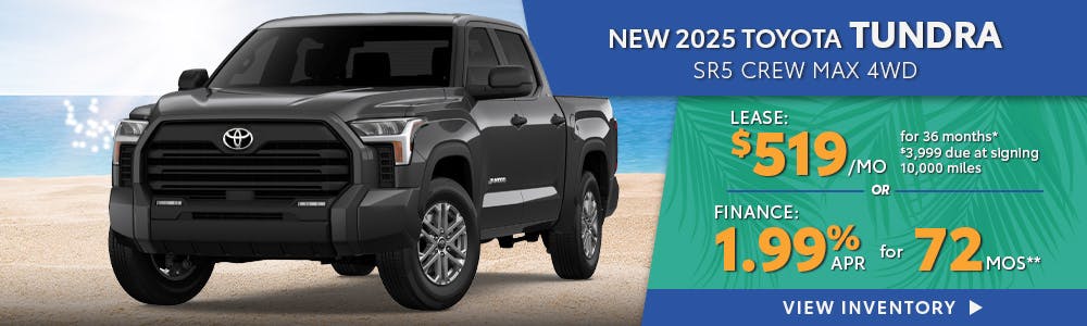 New 2025 Toyota Tundra Lease for $519 | South Coast Toyota