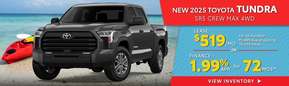 New 2025 Toyota Tundra Lease for $519/Month | South Coast Toyota