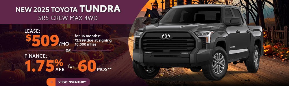 New 2025 Toyota Tundra Lease $509 | South Coast Toyota
