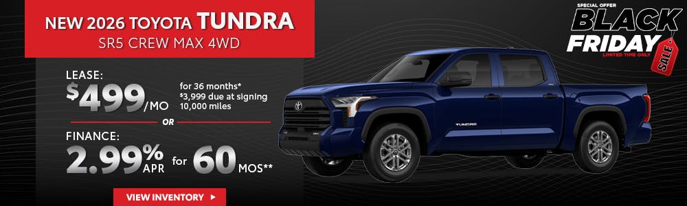 New 2026 Toyota Tundra SR5 Crew Max 4WD | South Coast Toyota
