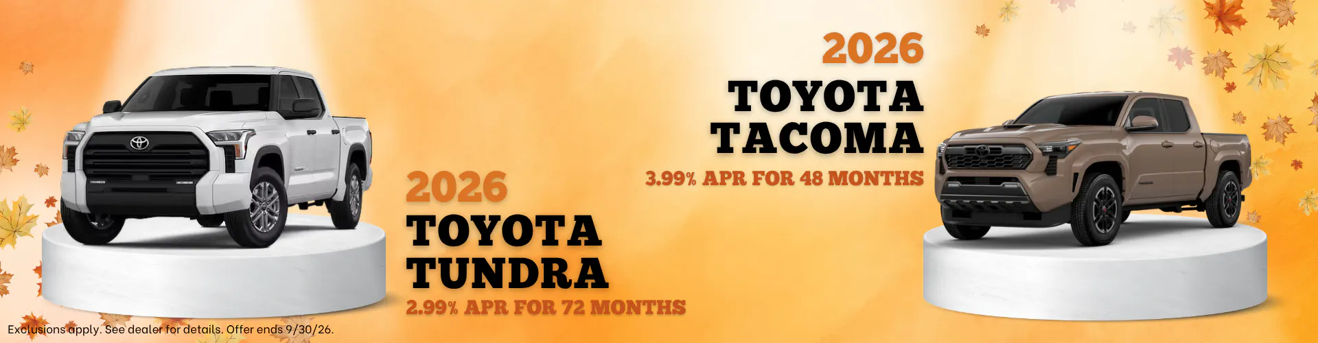 September Truck Offers