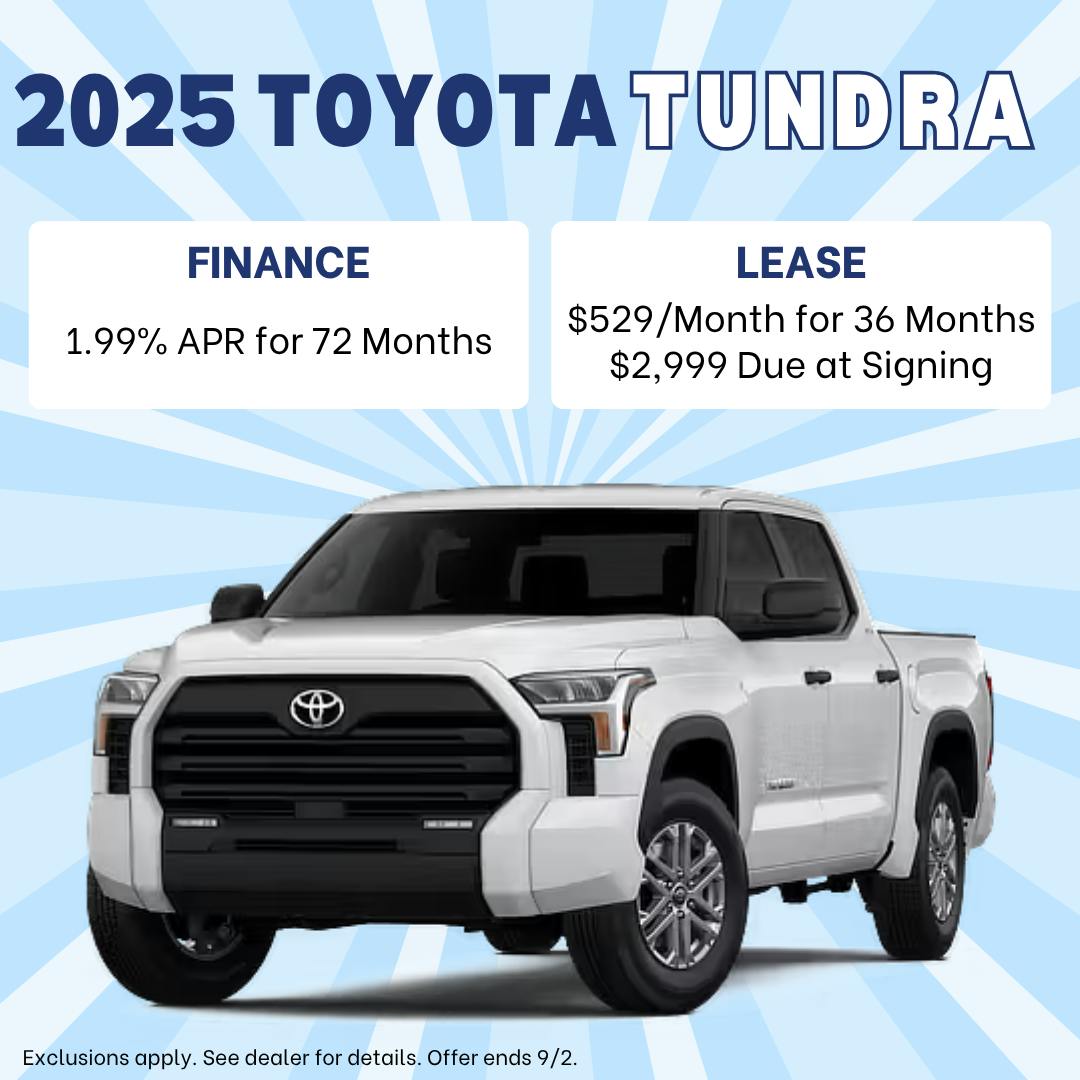 August Tundra Specials