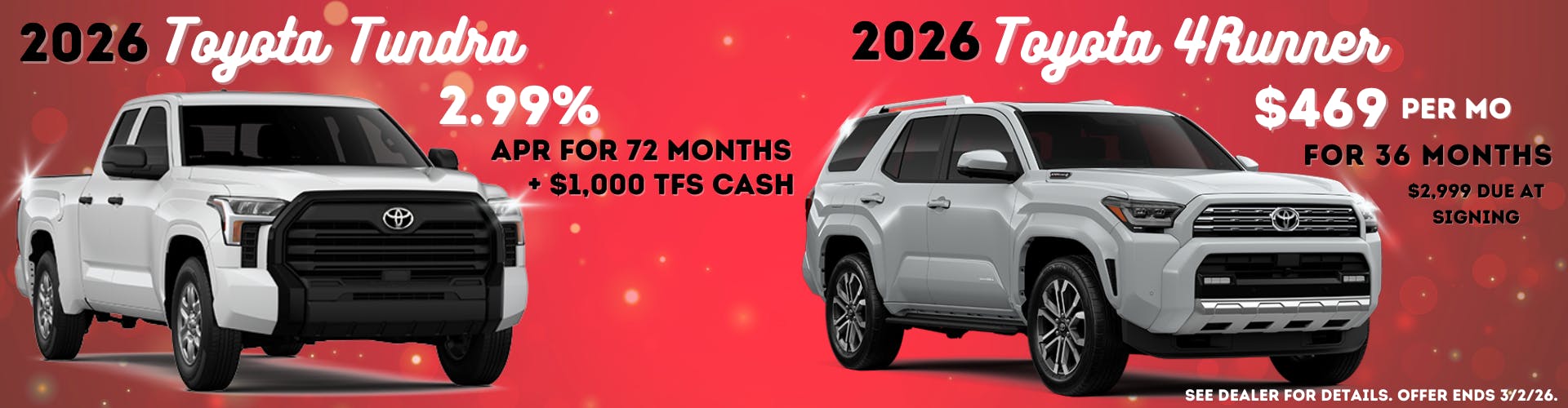 February 2026 Specials