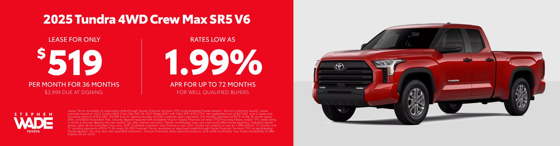 DealerCentives HP – Tundra