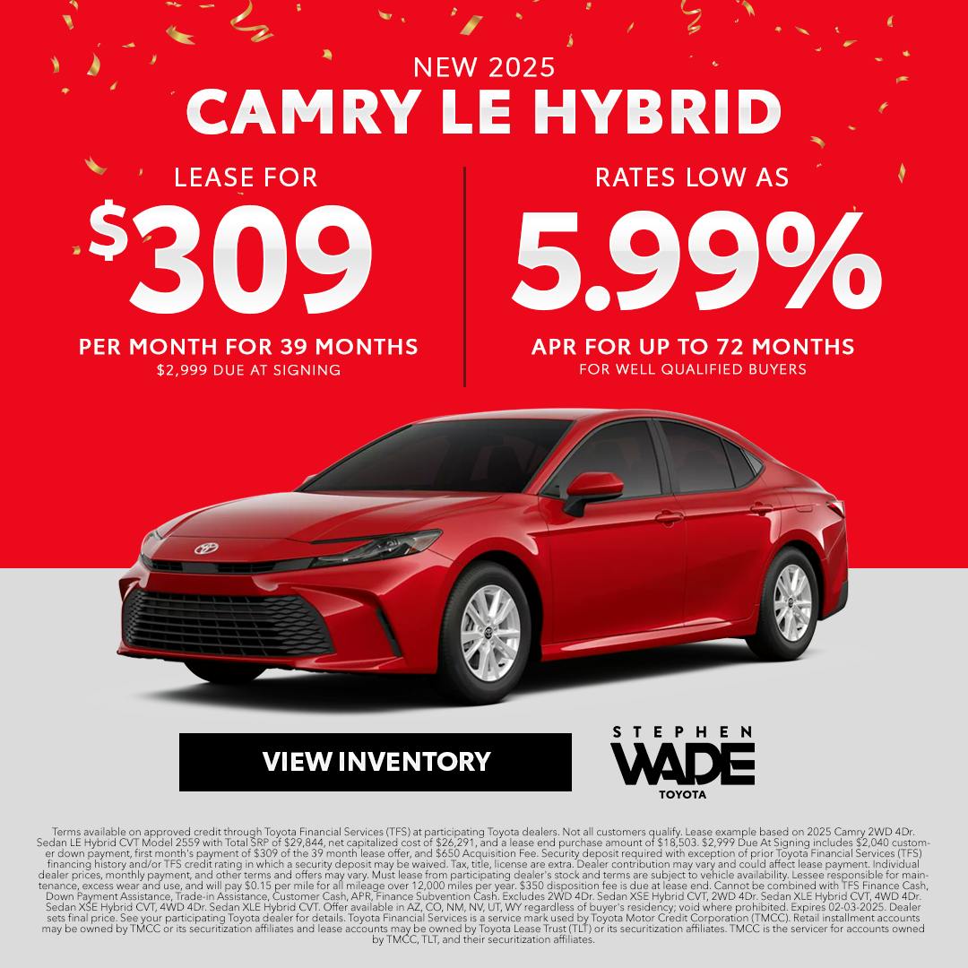 DealerCentives HP – Camry Hybrid