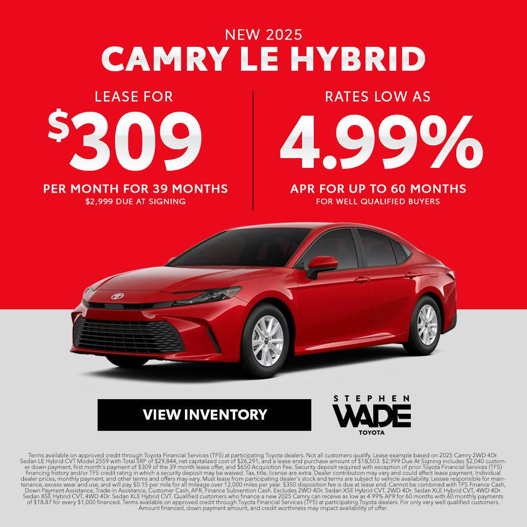 DealerCentives HP – Camry Hybrid