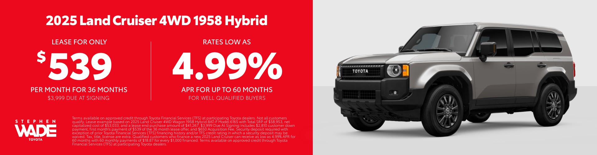 DealerCentives HP – Land Cruiser