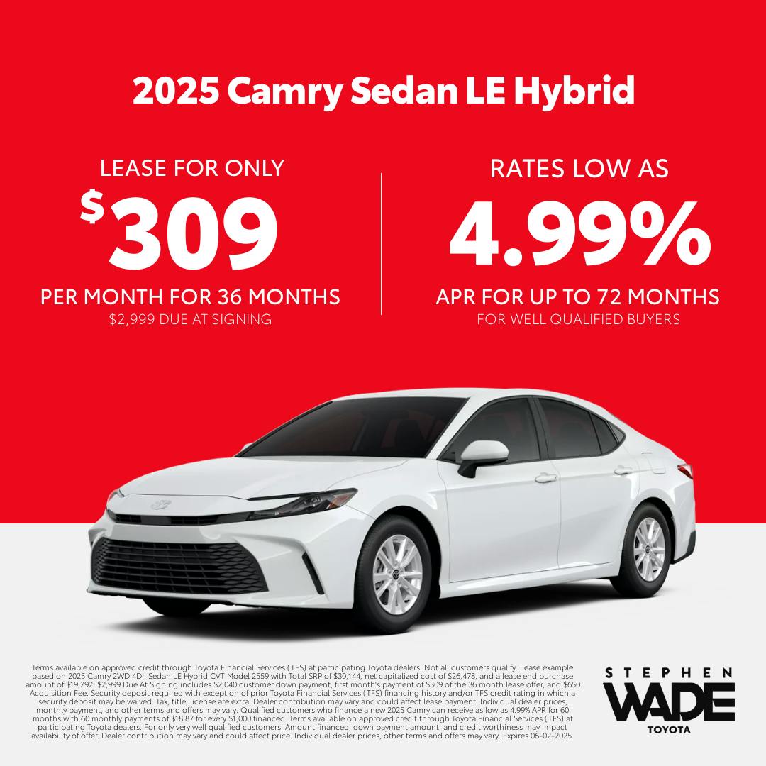 DealerCentives HP – Camry Hybrid