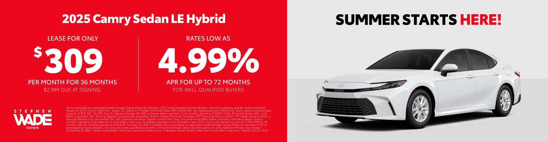 DealerCentives HP – Camry Hybrid