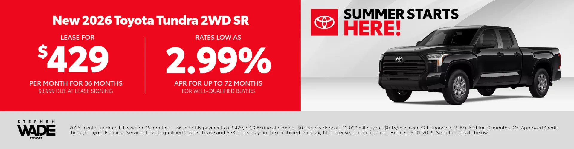 DealerCentives HP – Tundra
