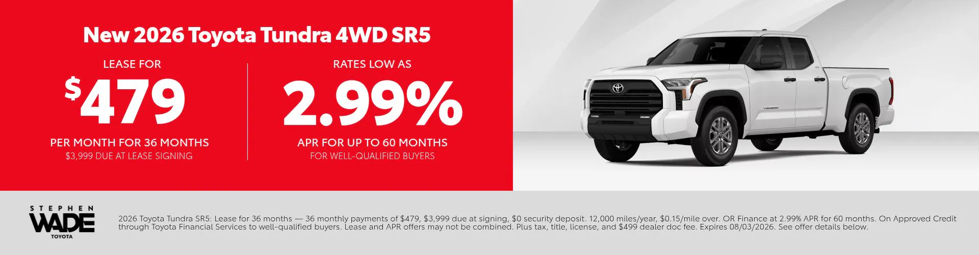 DealerCentives HP – Tundra