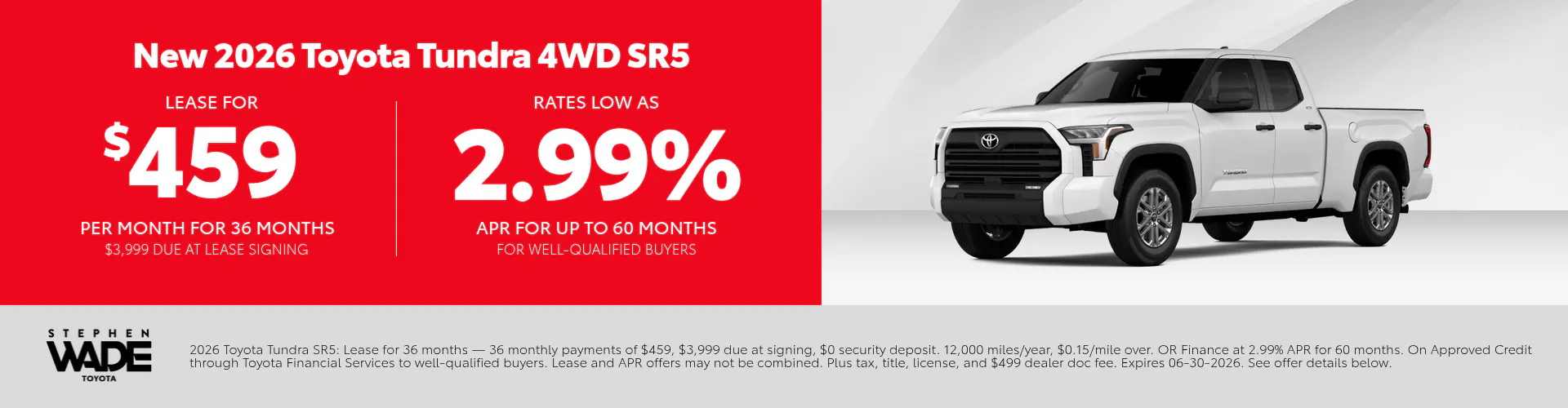 DealerCentives HP – Tundra