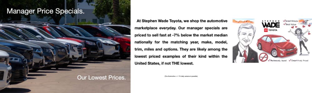 Manager Specials | Stephen Wade Toyota