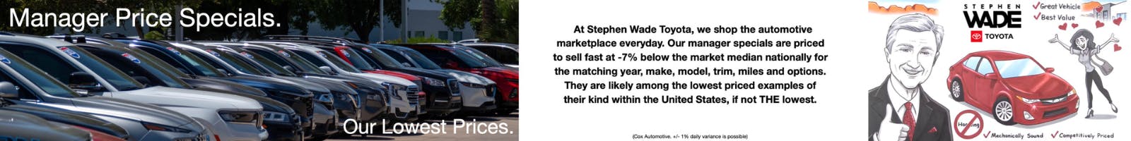 Manager Specials | Stephen Wade Toyota