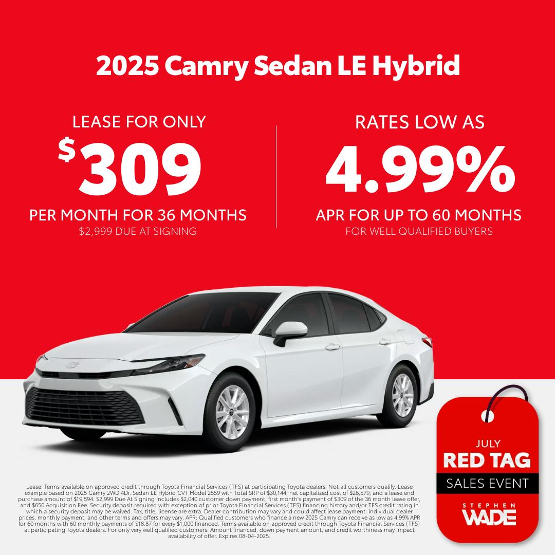 DealerCentives HP – Camry Hybrid