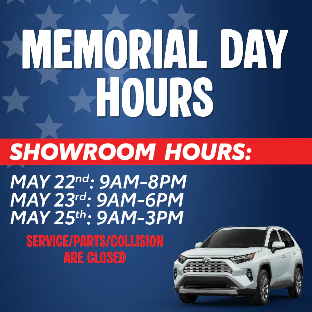 May26 Mem Day Hours