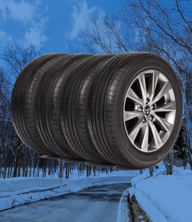 The Cold Facts of Winter Tires | Team Toyota of Glen Mills in Glen Mills, PA | Toyota Winter tires stacked beside one another