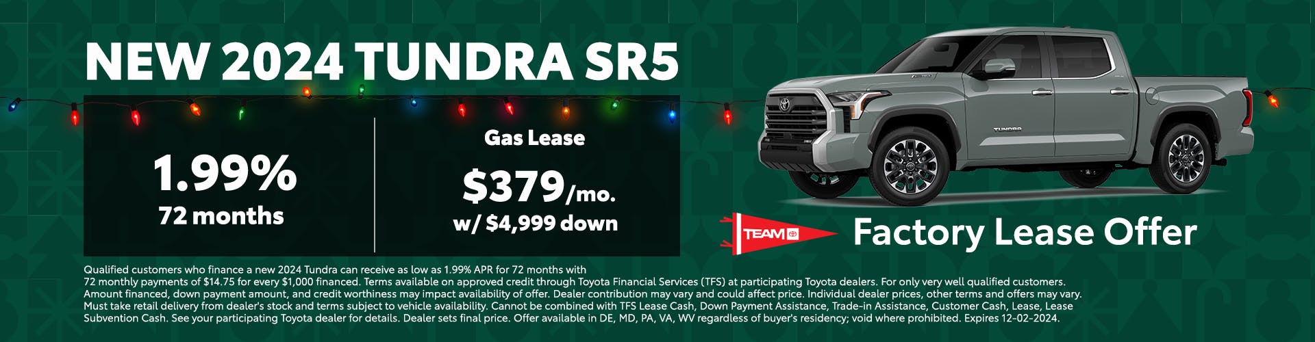 Tundra Factory Lease Offer Banner