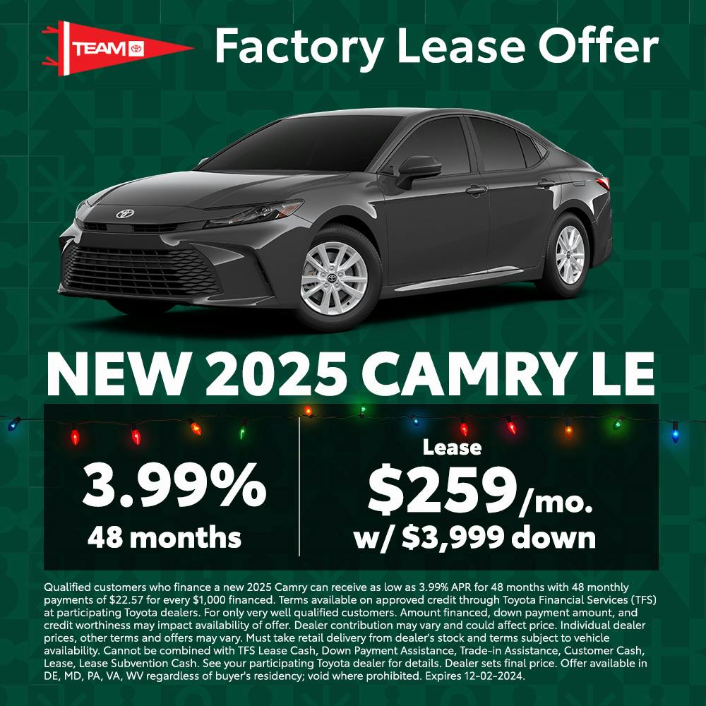 Camry LE Factory Special Banner