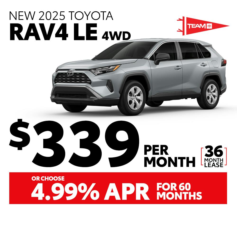 New 2025 Rav4 LE