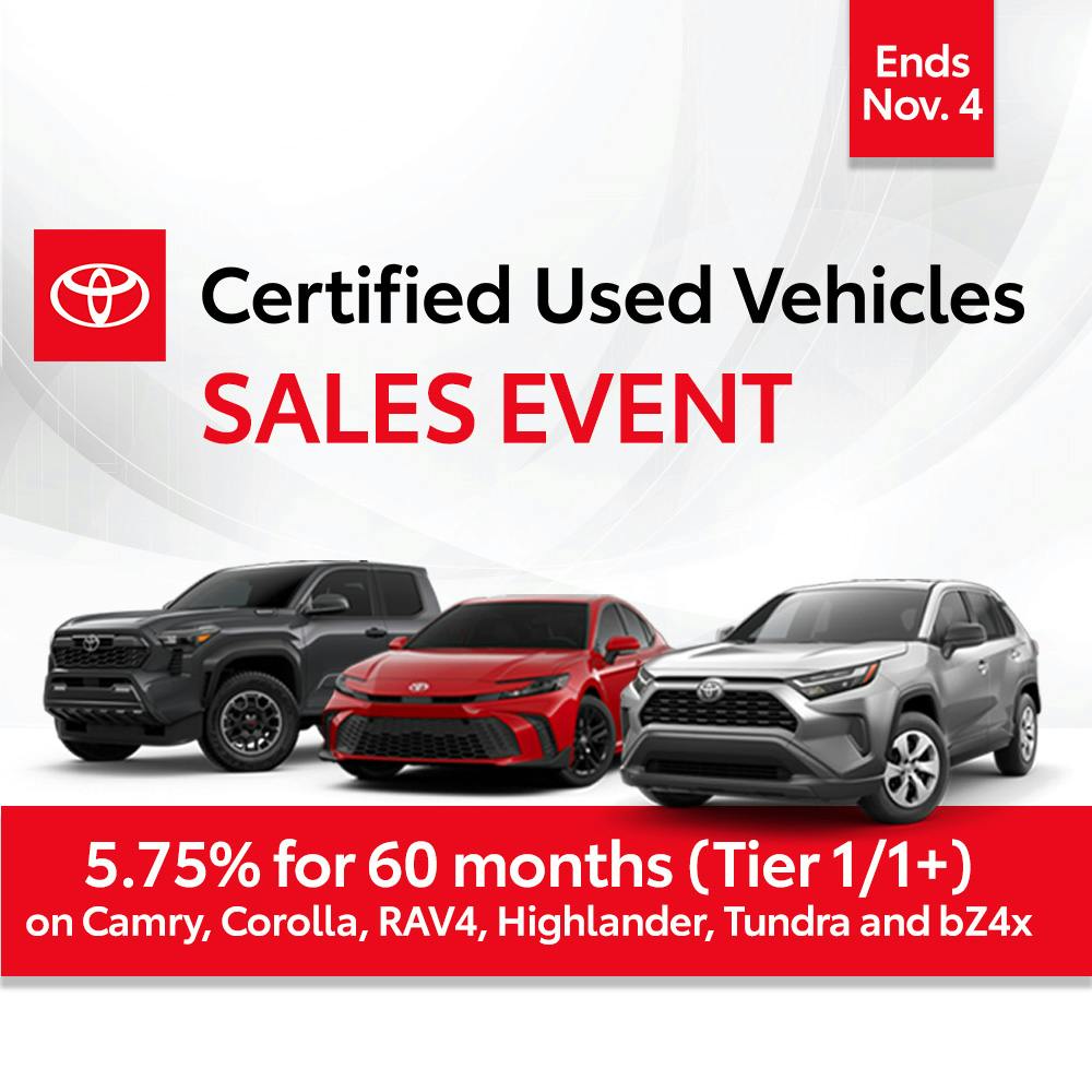 Certified Used Vehicles Sales Event