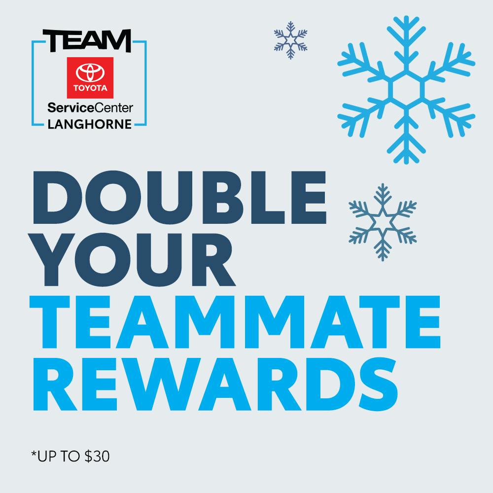 DOUBLE YOUR REWARDS POINTS | Team Toyota of Langhorne