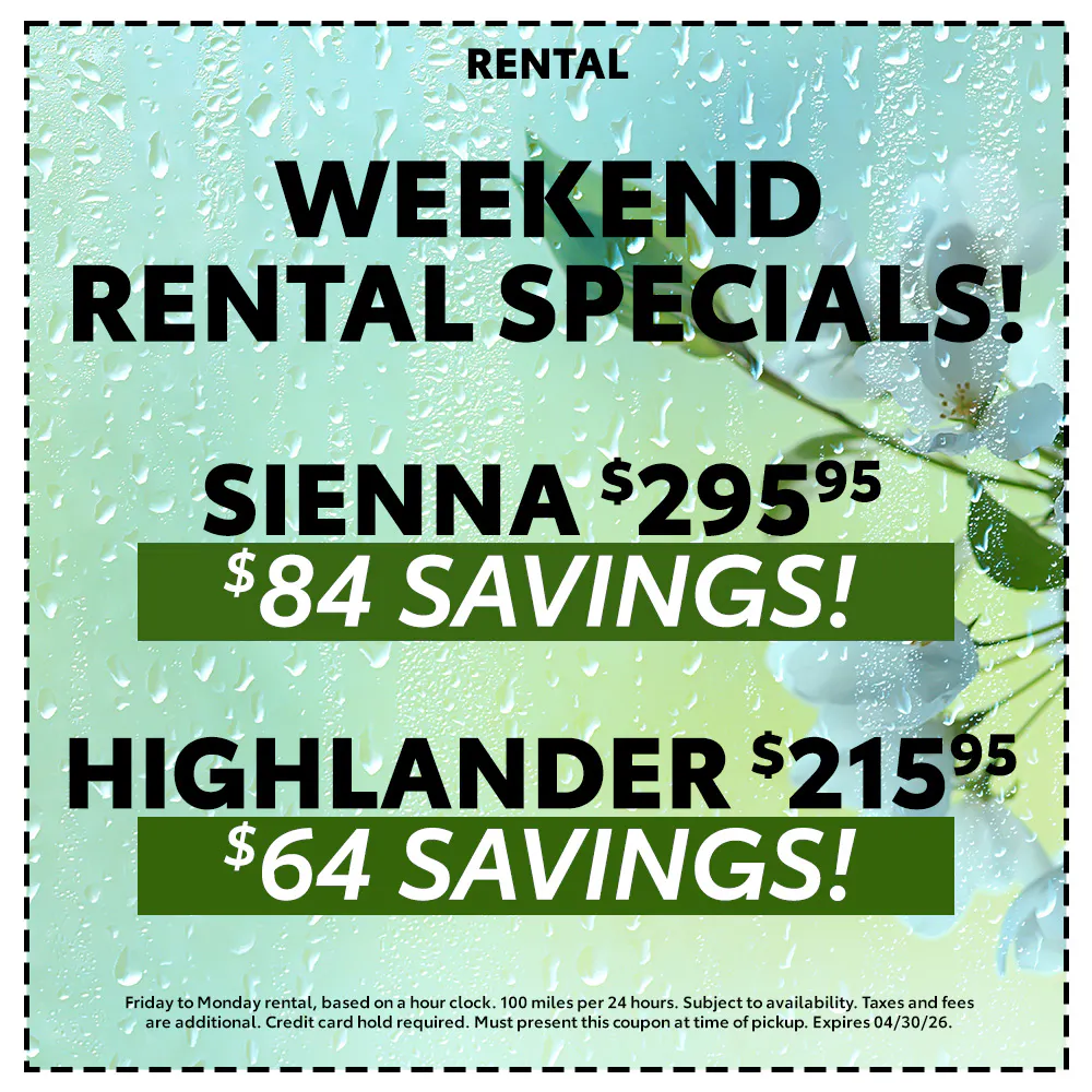 Weekend Rental Special | Team Toyota of Glen Mills