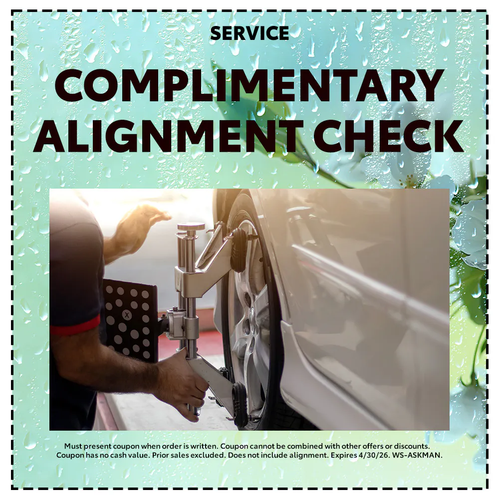 Complimentary Alignment Check | Team Toyota of Glen Mills