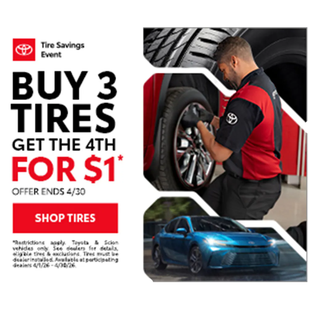 Buy 3 Tires, Get the 4th for $1*