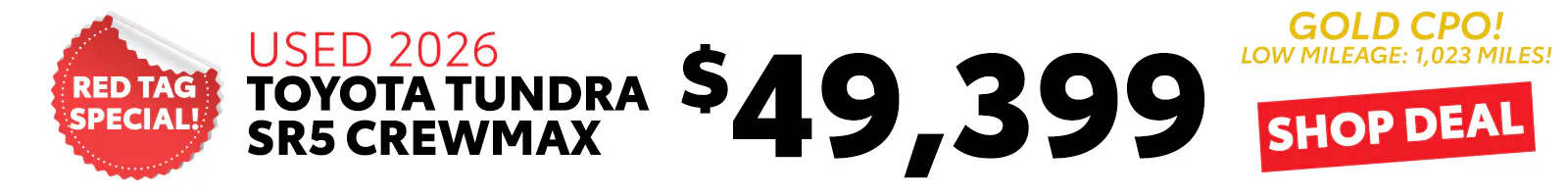 April Used Tundra Special