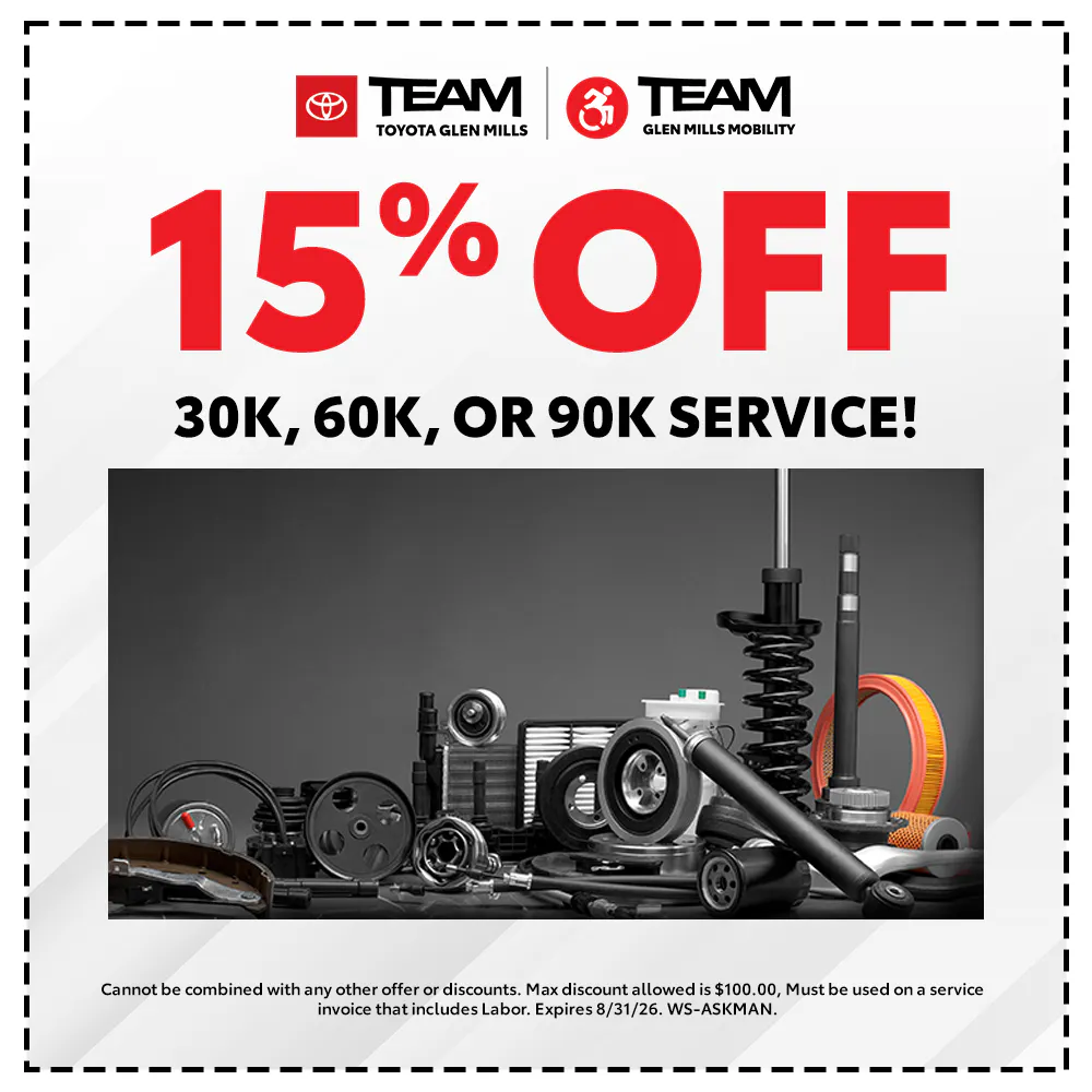 15% Off service | Team Toyota of Glen Mills
