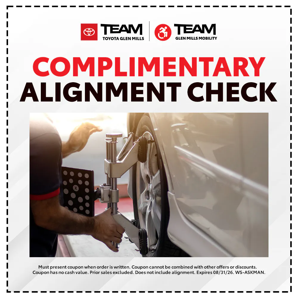 Complimentary Alignment Check | Team Toyota of Glen Mills